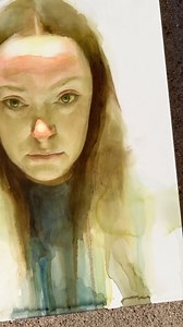 37K views · 673 reactions | Self portrait 11x14 inches Used the essential 6 color Ali Cavanaugh Portrait Set for this painting, link in bio✨ These colors specially formulated by @goldenpaints QoR Modern Watercolors | Ali Cavanaugh | Facebook