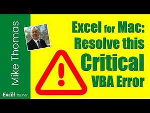 How to Fix “Variable uses an Automation type not supported" Error in VBA Editor in Excel for Mac