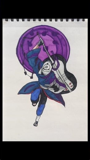 Obito Uchiha Speed Drawing #anime #obito #shorts