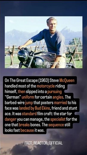 Steve McQueen: The Great Escape stunts #StuntWork #WesternIcons