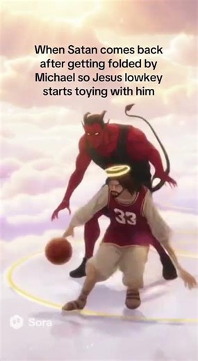 The devil just got emoted on 😭💔#anime #christian #jesus #basketball #funny