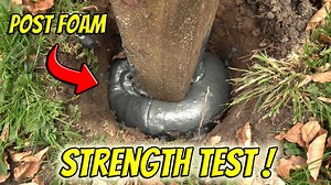 Fence post foam vs concrete | Strength test