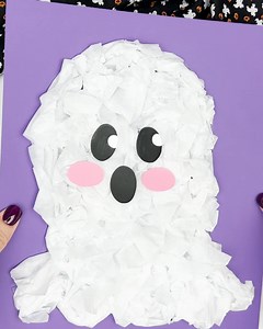 17K views · 69 reactions | Ghost Tissue Paper Craft - grab the template here: https://www.simpleeverydaymom.com/tissue-paper-ghost/ Follow @simpleeverydaymom for more fun kids' activities #finemotorskills #kidscrafts #preschoolactivities | Simple Everyday Mom | Facebook