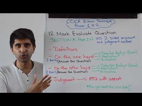 12 Marker - Paper 1 & 2 - OCR A Level Economics