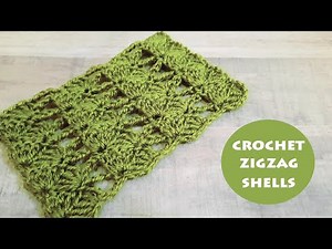 How to crochet a zigzag shells stitch? | Crochet With Samra