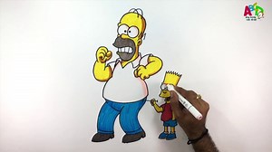 How to Draw The Simpsons II Draw & color Simpsons in easy steps #abcdanybodycandraw