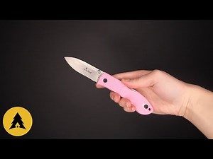 Складной нож Ka-Bar Dozier Folding Hunter сталь AUS-8, рукоять Pink Zytel