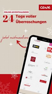 ✨ Der CEWE Online-Adventkalender ist da – 24 Tage, 24 Chancen auf tolle Überraschungen! 🎁 Ab dem 1. Dezember warten jeden Tag exklusive Gewinne auf dich: Traumurlaube, Fotoshootings, Fitnessabos, CEWE Fotoprodukte und mehr. Mach jetzt mit und starte in die Vorweihnachtszeit voller Highlights! 🎄 | CEWE