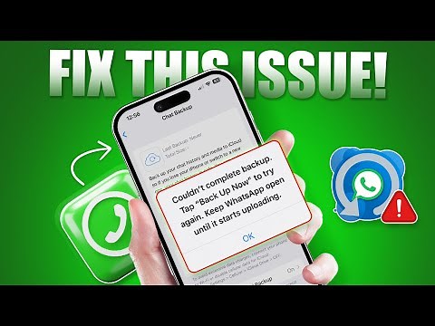 Fix "Could Not Complete Backup" Error on WhatsApp Chat on iPhone | WhatsApp Backup Failed Fix
