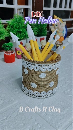 Easy DIY Pen Holder at Home #penstand #diy #diyideas #crafts #craftideas #viral #shorts #video #fypシ