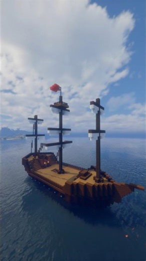 Minecraft Pirate Galleon Build! #minecraft #minecraftbuilding #minecraftbuild