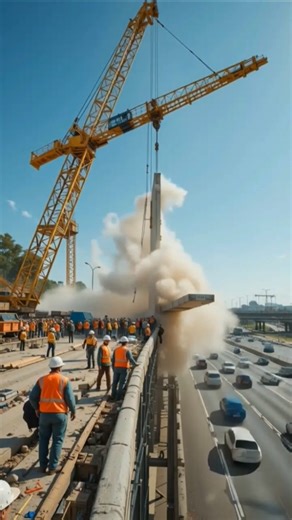 Cables Snap—Bridge Falls Like a Rock! #construction #fail #bridge #engineering