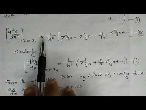 Numerical differentiation-Newton's backward formula