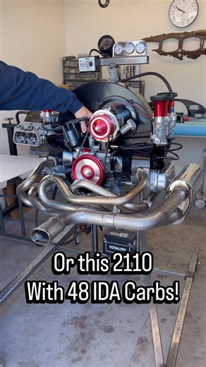Aircooled Vintage Works (AVW) on Instagram: "Our year in review rolls on with 2 of our most popular aircooled engine builds, these red accented 2110cc motors. One running IDF carbs and the other fitted with 48 IDAs with red stacks! Which one belongs in the back of your Vdub?"
