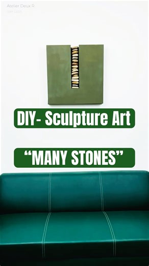 DIY- Sculpture Art | Many Stones | #contemporaryart #diy #art #modernart #homedecor