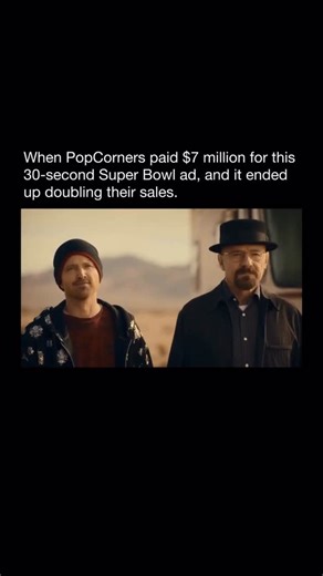 Filmoviment ® | In 2023, PopCorners made a bold move during the Super Bowl, spending about $7 million on a 30-second ad that reunited Bryan Cranston and... | Instagram