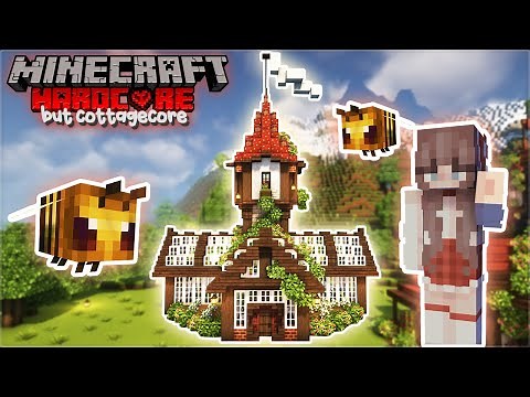 I built a greenhouse bee farm in Hardcore Minecraft 🐝 Ep. 7 - 1.19 Hardcore but Cottagecore 🍄