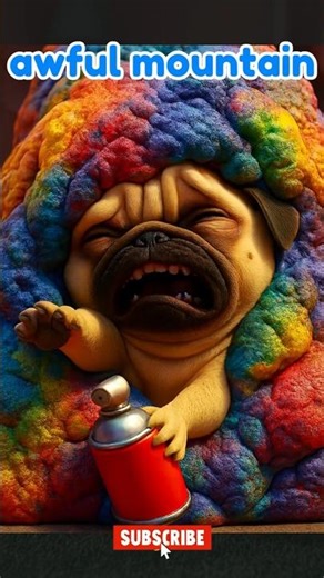 🌈 The Expanding Foam Paintball!🐶😹#dog #cat #puppy #pug #USAshorts #humor #funny #viralshorts #shorts