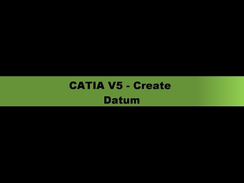CATIA V5 - create datum