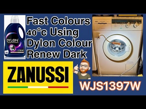 Zanussi WJS1397W Fat Colour 40 Using Dylon Renew Liquid @whichwasher2007