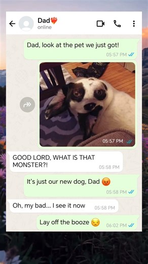 My dad’s reaction to our new dog... 🐶😱 #shorts #funny #texting #dog #opticalillusion #fail