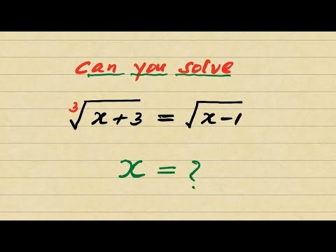 Solve Radical Equation involving Cube Roots and Square Roots|