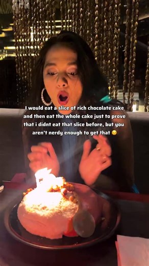 Only real cake lovers will get this😆 that iconic scene after which all chocolate cakes are named 💯 did you get it? 🤭 #trendingnow . . Dont look at the tags for hints🤣 . . #trendingreels #matildacake #famousmoviescenes #chocolatecake cake eating scene matilda cake chocolatecakes trending now relatabla content | thepetitecakerie