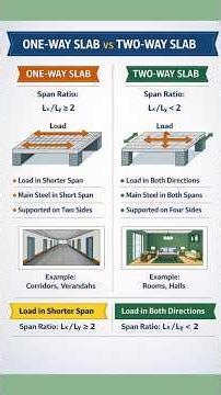 Difference Between One Way Slab and Two Way Slab | Civil Engineering Basics in hindi
