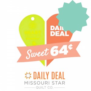 It’s your LAST CHANCE to pick up today’s Daily Deal, a Half Heart Template for $0.64! You won’t want to miss it! Pick yours up now! https://bit.ly/3czHj2p | Quilting Deals - Missouri Star Quilt Co