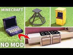 Minecraft: How to make realistic furniture (NO MOD / Build Hacks)