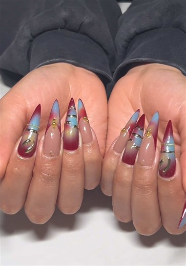 3 way aura combo🙂‍↕️🤌🏽#auranailart #watchmeworknails #nailsart