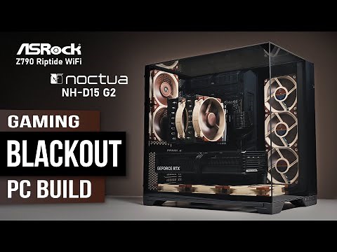 BLACKOUT PC BUILD | No RGB | Lian Li O11 Vision + Noctua + Core i7 14700k + RTX4080 + ASRock Z790