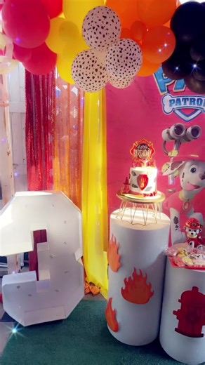 Paw Patrol & Firefighter 3rd Birthday Party