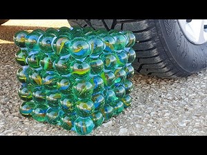 Crushing Crunchy & Soft Things by Car! EXPERIMENT CAR vs MARBLES CUBE