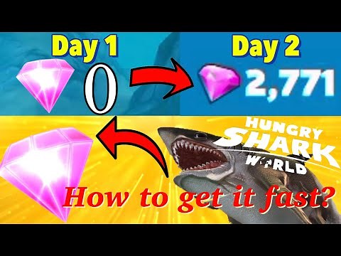 How To Get Gems Very Fast in Hungry Shark World! (No Hacks/Cheats/Glitch)