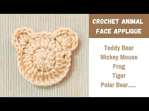 How To Crochet Animal Face Applique One Pattern for All