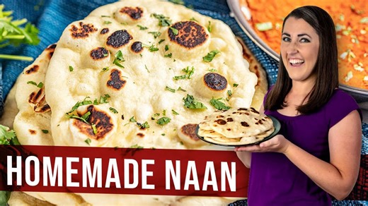 Homemade naan