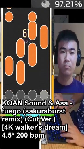 KOAN Sound & Asa - Fuego #osumania #osu #osugame #osumania4k #rhythmgame #vsrg #gamingchannel
