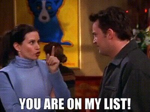 You are on my list!