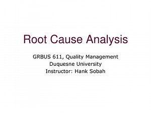 Root Cause Analysis - SlideServe