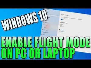 How To Enable Flight Mode In Windows 10 On PC Or Laptop Tutorial | Turn Off Wireless Communications
