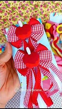 Junina festival hair bow - step by step