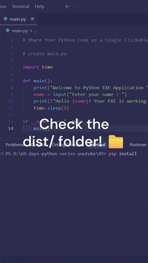 Convert Python to EXE in 60 Seconds! 📦⚡ #shorts #python #coding #software #everydaypython