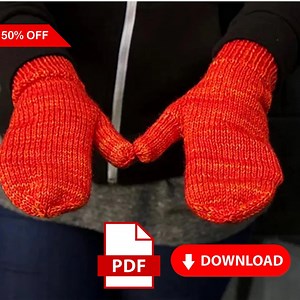 The World’s Simplest Mittens, Quick Knit Pattern PDF - Etsy