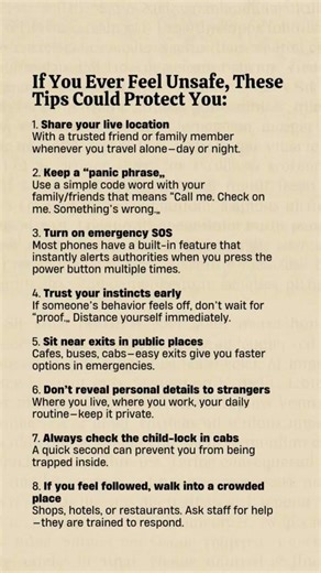 If You Ever Feel Unsafe, These Tips Could Protect You: #motivation #quotes #shorts