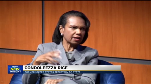 Condoleezza Rice gives a speech at Notre Dame