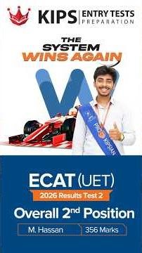 Another Milestone for KIPS College | ECAT Topper