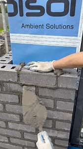 Grey bricks with Charcoal mud ☑️ #bricklaying #asmr #asmrsounds #tradie | J.M.D Bricklaying