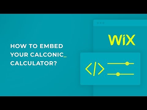 How to embed Calconic calculator to WIX website?