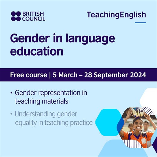 2.1K views | Learn to recognise the different kinds of gender bias and stereotypes which exist in language education, some of the barriers people face in terms of gender equality and equity, and how these can be overcome. Certificate awarded 茶 Course runs until 28 September 2024 https://tinyurl.com/bdh7xtvn #TeachingEnglish #ELT #GlobalGenderEquality | British Council Thailand | Facebook
